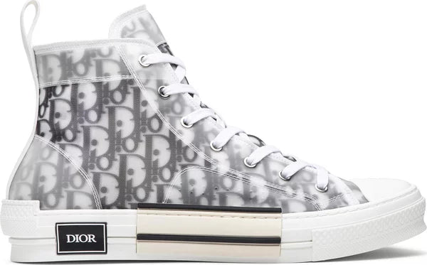 Dior B23 High Top Logo Oblique - Gray - Hi-Top Sneakers