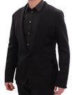 Dolce & Gabbana Elegante blazer de corte slim de seda negro