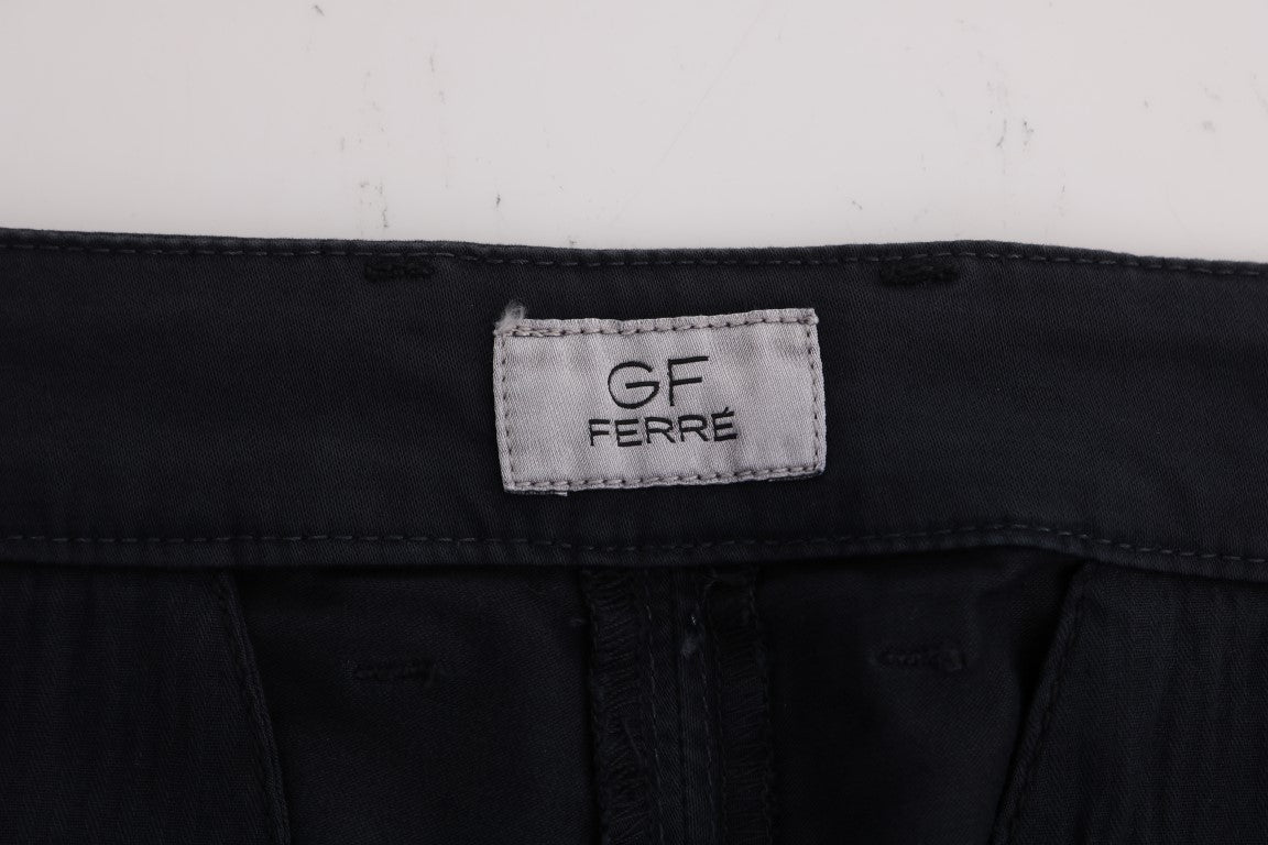 Pantalones chinos elásticos de algodón azul de GF Ferre
