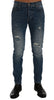 Frankie Morello Svelte Italian Denim - Slim Fit-Jeans in Blau