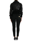 Dolce & Gabbana Elegante Blousonjacke aus schwarzem Leder
