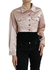 Dolce & Gabbana Elegante rosa kurze Jeansjacke