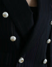 Dolce & Gabbana Chaqueta cruzada SICILIA de rayas negras