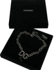 Dolce & Gabbana Silver Tone Brass DG CITY Embellished Jewelry Necklace