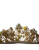 Dolce & Gabbana Gold Tone Brass Crystal Sicily Lemon Head Crown Tiara