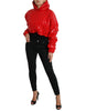 Dolce & Gabbana Chaqueta corta con capucha roja brillante