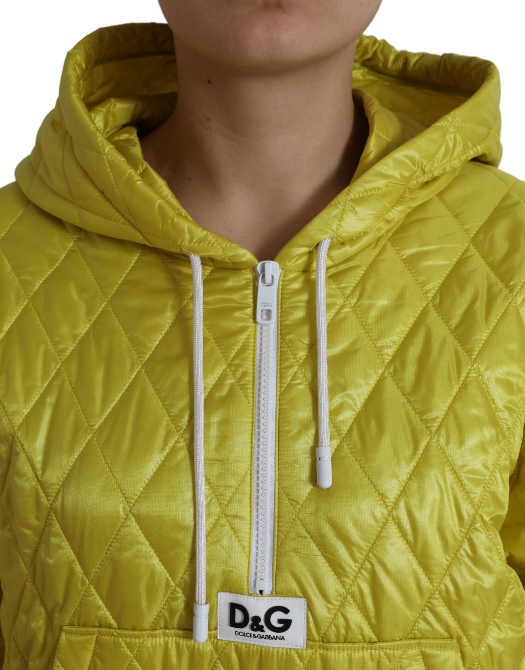 Dolce & Gabbana Radiant Yellow Hooded Jacket