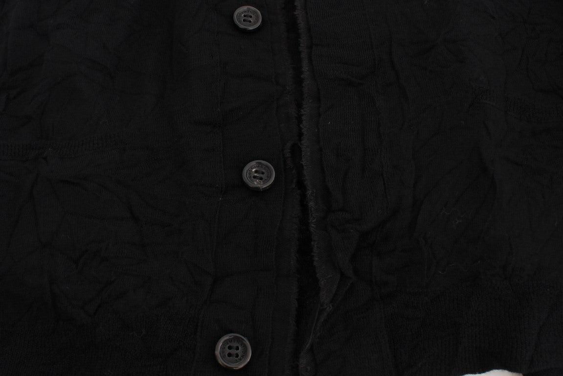 Cárdigan con botones de lana fina negro de Costume National