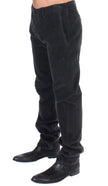 GF Ferre Elegante Pantalón de Pana de Algodón Negro