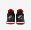 Air Jordan 4 Retro 'Bred Reimagined' Shock Drop Release Black Fire Red Sneakers for Men