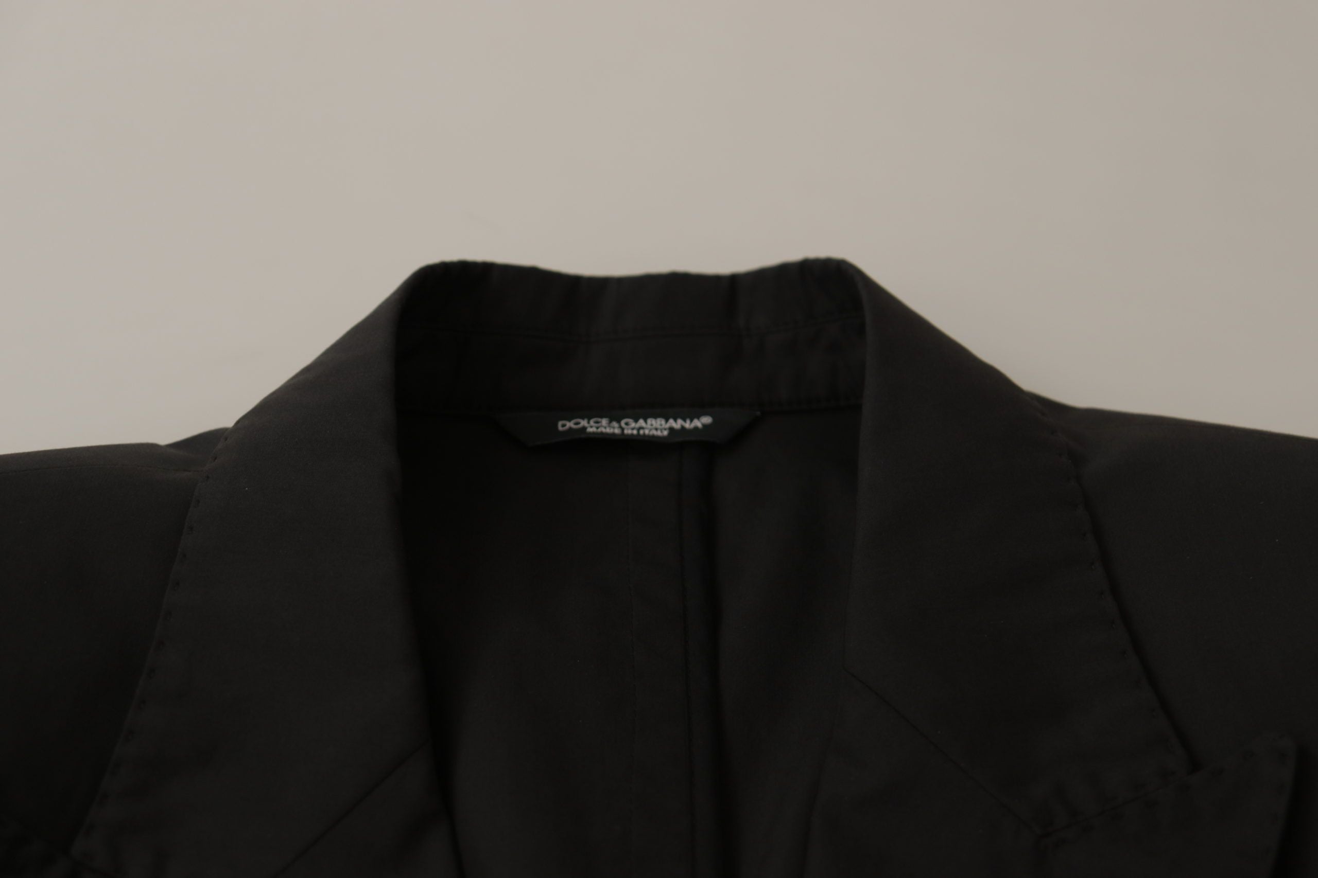 Dolce & Gabbana Eleganter Taormina-Blazer aus schwarzer Baumwolle