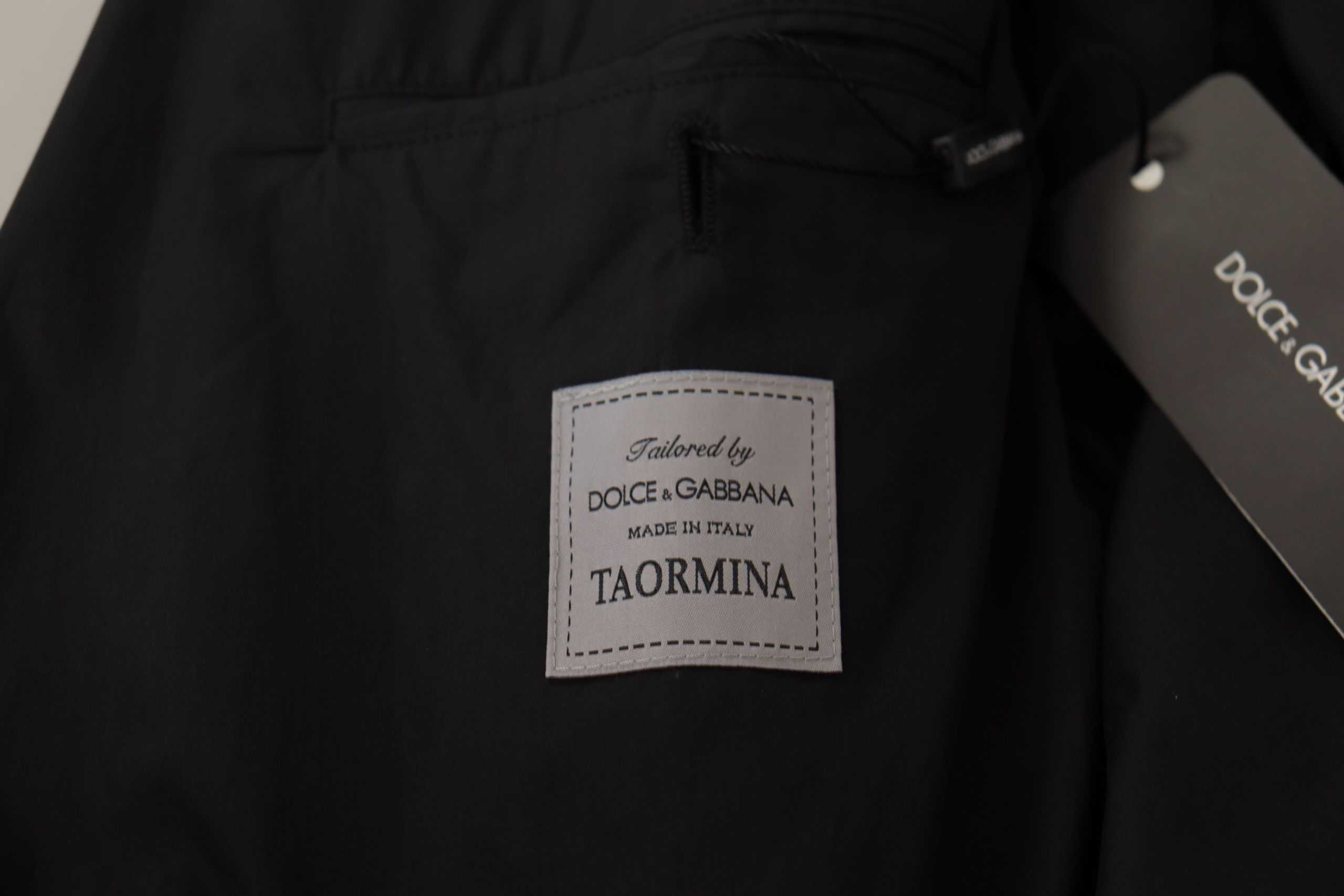 Dolce & Gabbana Eleganter Taormina-Blazer aus schwarzer Baumwolle