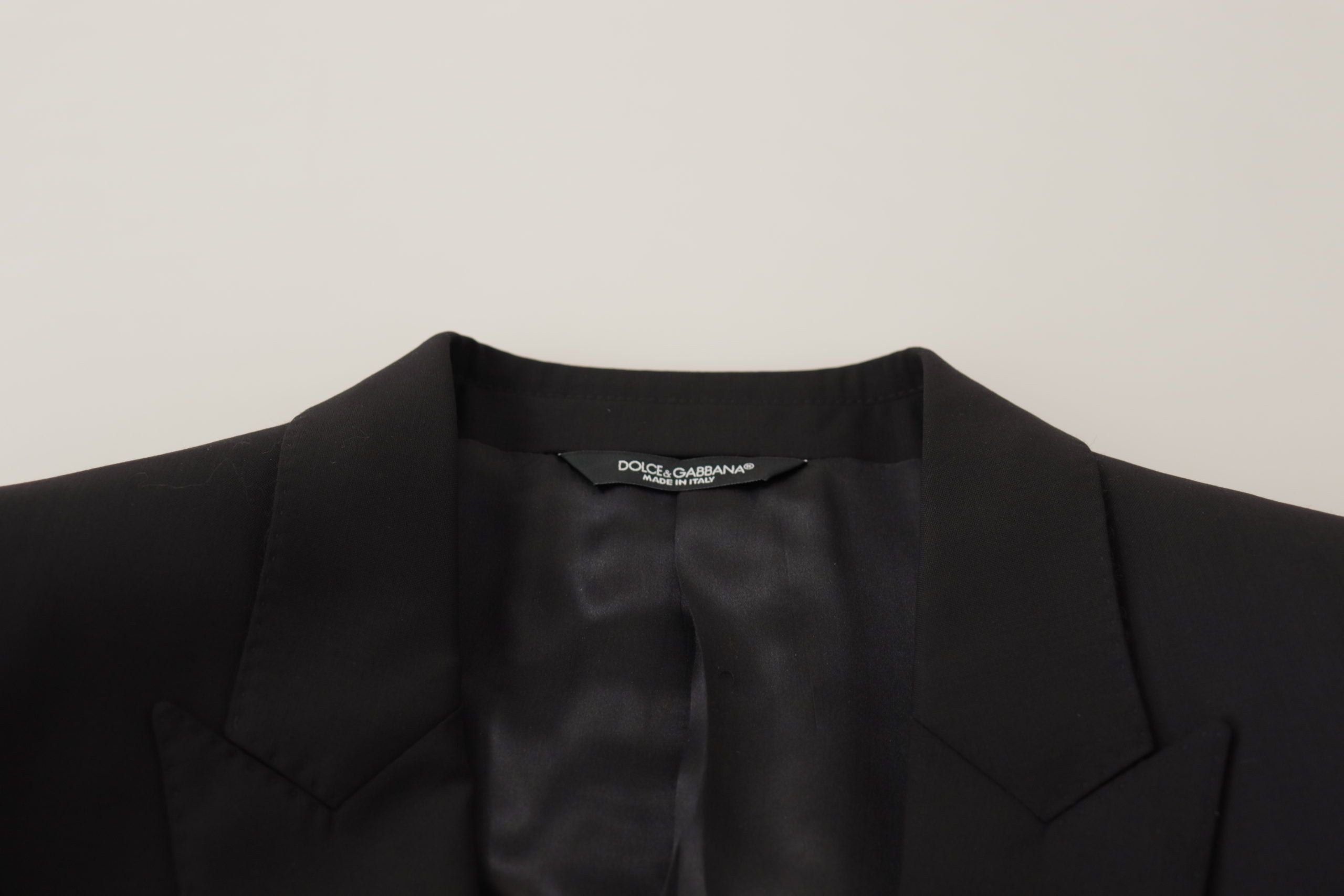 Dolce & Gabbana Elegante chaqueta blazer negra de corte slim