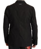 Dolce & Gabbana Elegante chaqueta negra de mezcla de algodón y lana