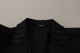 Dolce & Gabbana Elegante schwarze Blazerjacke aus Baumwollwollmischung