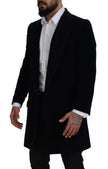 Dolce & Gabbana Elegante chaqueta tipo cárdigan larga de algodón negra