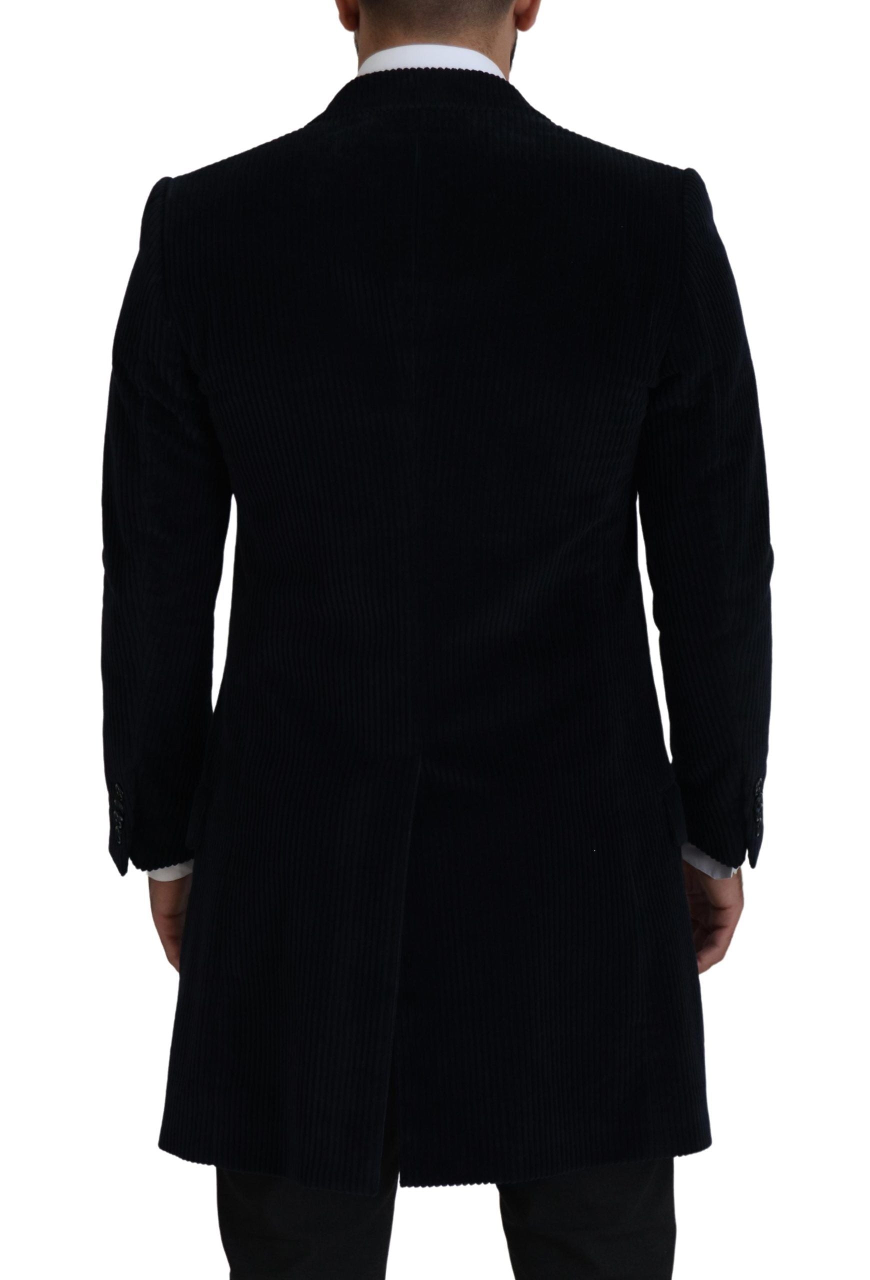 Dolce & Gabbana Elegant Black Cotton Long Cardigan Jacket