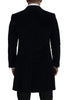 Dolce & Gabbana Elegante lange Strickjacke aus schwarzer Baumwolle