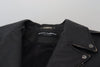 Dolce & Gabbana Elegante chaqueta motera de cuero negra