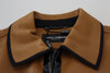 Dolce & Gabbana Elegant Dark Camel Zip Blouson Jacket