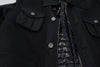 Dolce & Gabbana Elegante chaqueta de mezcla de lana negra con cremallera completa
