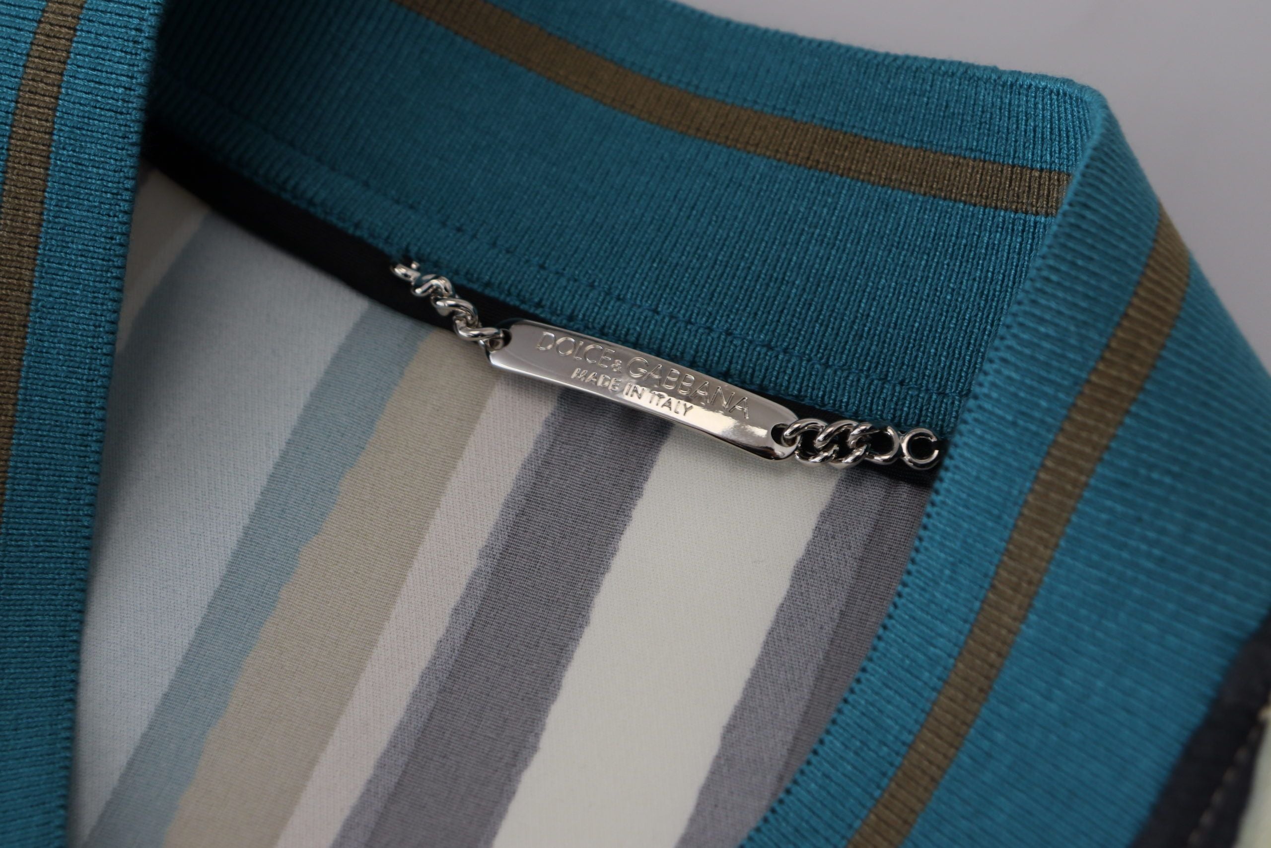 Dolce & Gabbana Multicolor Full Zip Silk Blend Jacket