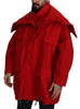 Dolce & Gabbana elegante chaqueta cortavientos ligera roja