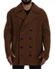 Dolce & Gabbana Elegant Double Breasted Brown Jacket
