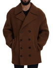 Dolce & Gabbana Elegante chaqueta marrón cruzada