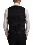 Dolce & Gabbana Elegante conjunto de chaqueta y chaleco Martini negro