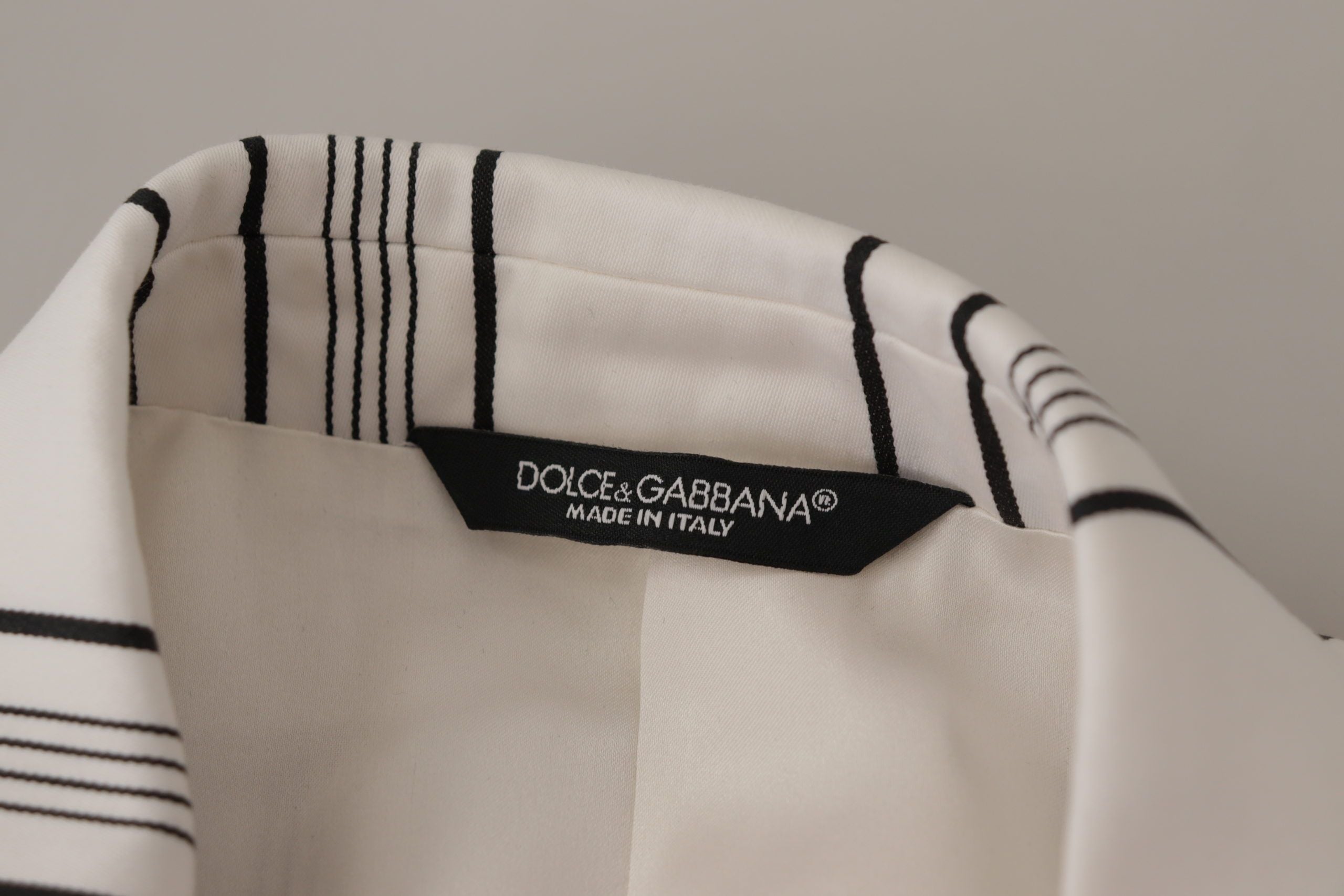 Dolce & Gabbana Blazer elegante de mezcla de algodón a rayas