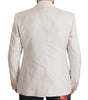 Dolce & Gabbana Elegant Light Gray Silk Blend Suit Jacket Set