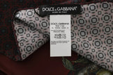 Dolce & Gabbana Bordeaux 100% Silk Floral Wrap Women Scarf