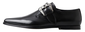 Dolce & Gabbana Elegantes zapatos con hebilla de cuero negro