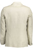 Gant Beige Linen Classic Jacket with Logo