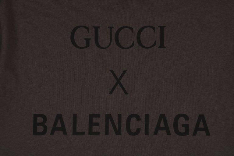 GUCCI X BALENCIAGA BLACK T SHIRT  Balenciaga black, Black tshirt
