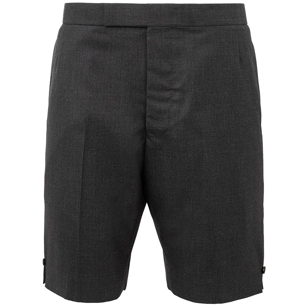 Thom Browne Elegant Wool Shorts in Classic Gray