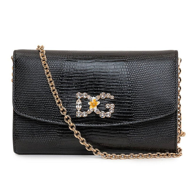 Dolce & Gabbana Black Leather Crossbody Bag