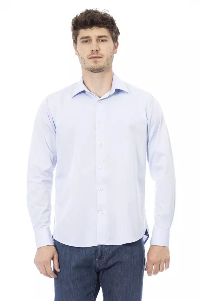 Baldinini Trend Sleek Hellblaues italienisches Hemd für Herren