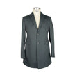Emilio Romanelli Elegante abrigo corto de hombre en mezcla de lana gris