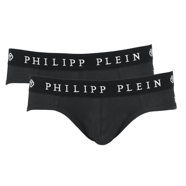 Philipp Plein Duo elegante bóxer elástico negro