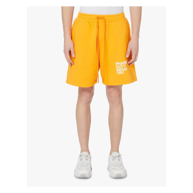 Pantalones elegantes de algodón naranja con estampado de logotipo de Pharmacy Industry