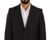 Domenico Tagliente elegante traje gris de dos piezas para hombre con solapas de muesca