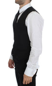 Dolce & Gabbana Chaleco de vestir formal de lana negra Chaqueta tipo chaleco