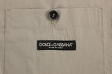 Dolce & Gabbana Chaleco de vestir de corte slim de algodón gris con botones en la parte delantera