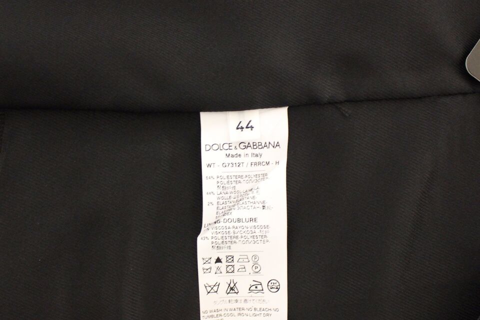 Dolce & Gabbana Blazer tipo chaleco de vestir elástico de lana gris