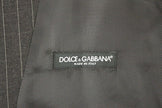 Dolce & Gabbana Elegante grau gestreifte Weste