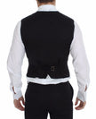 Dolce & Gabbana Blazer tipo chaleco de vestir de algodón y lino negro