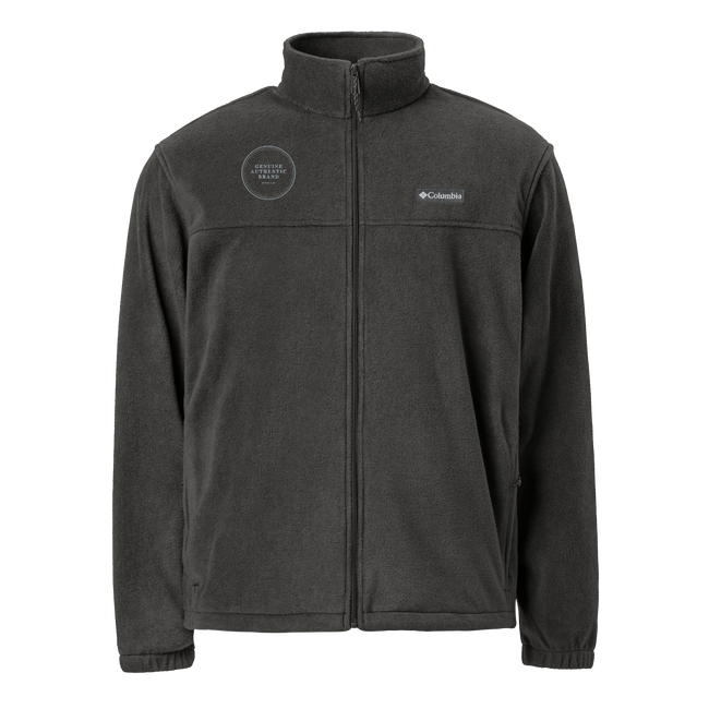 Columbia x Genuine Authentic Brand Embroidered Logo Unisex Columbia fleece jacket - Charcoal Heather / S - Charcoal Heather / M - Charcoal Heather / L - Charcoal Heather / XL - Charcoal Heather / 2XL