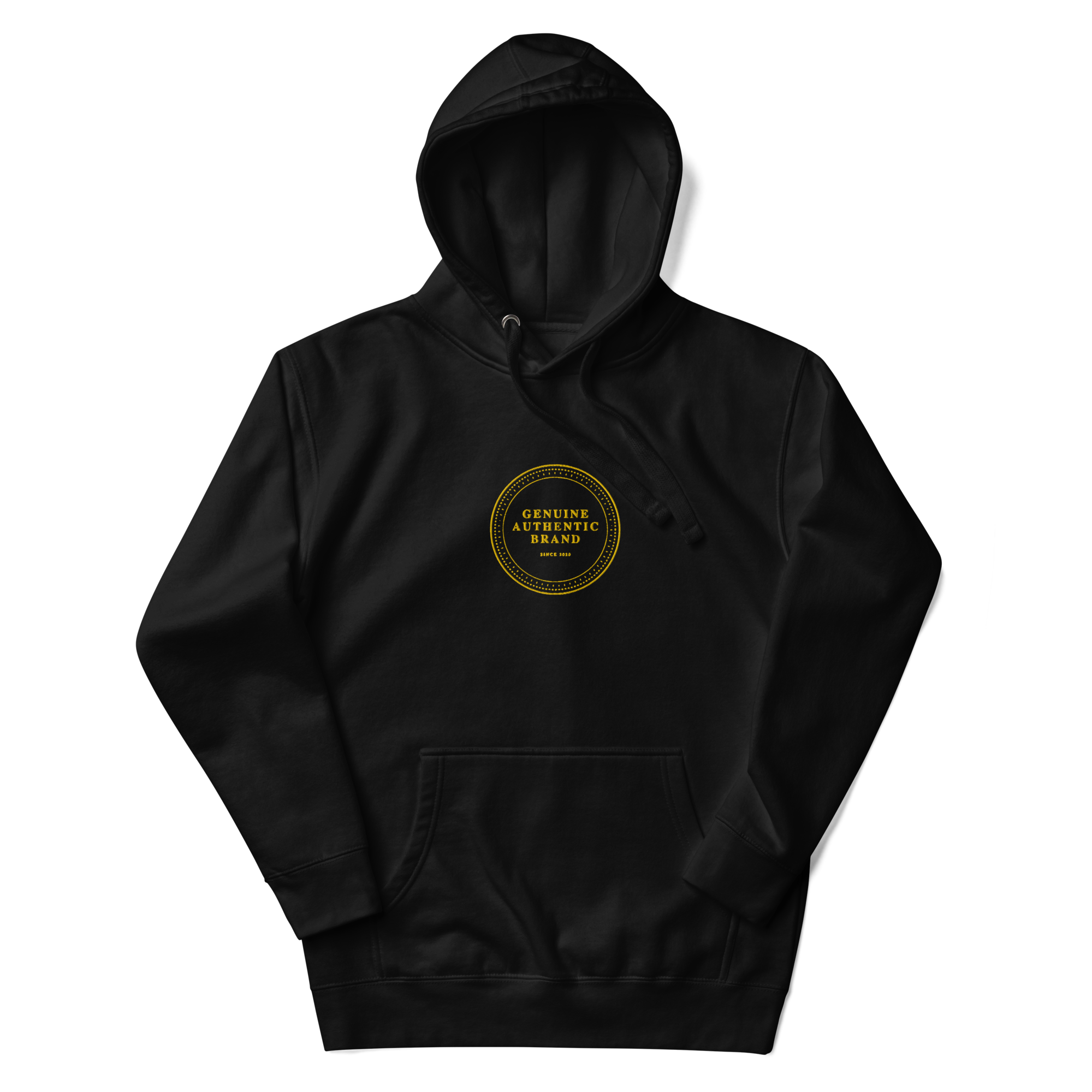 Genuine Authentic Brand Embroidered Mid Logo Unisex Hoodie